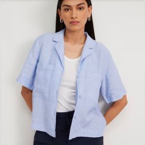 Everlane The Linen Workwear Shirt | Light Blue